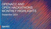 OpenACC and Open Hackathons Monthly Updates: September 2024